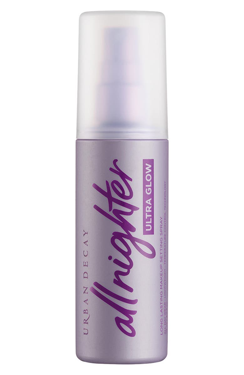 Urban Decay All Nighter Ultra Glow Makeup Setting Spray, Main, color, 