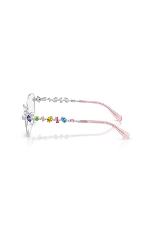 Swarovski 51mm Cat Eye Optical Glasses In Metallic