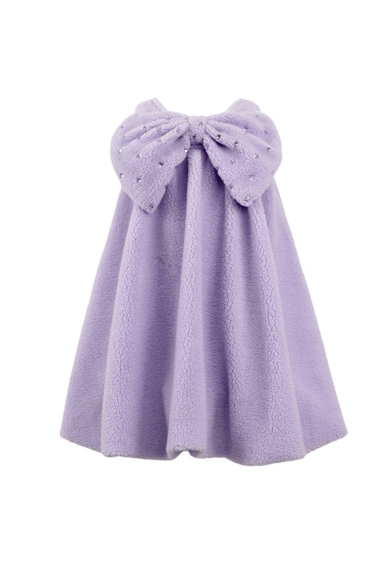 Big Bow Teddy Dress, Main, color, Purple