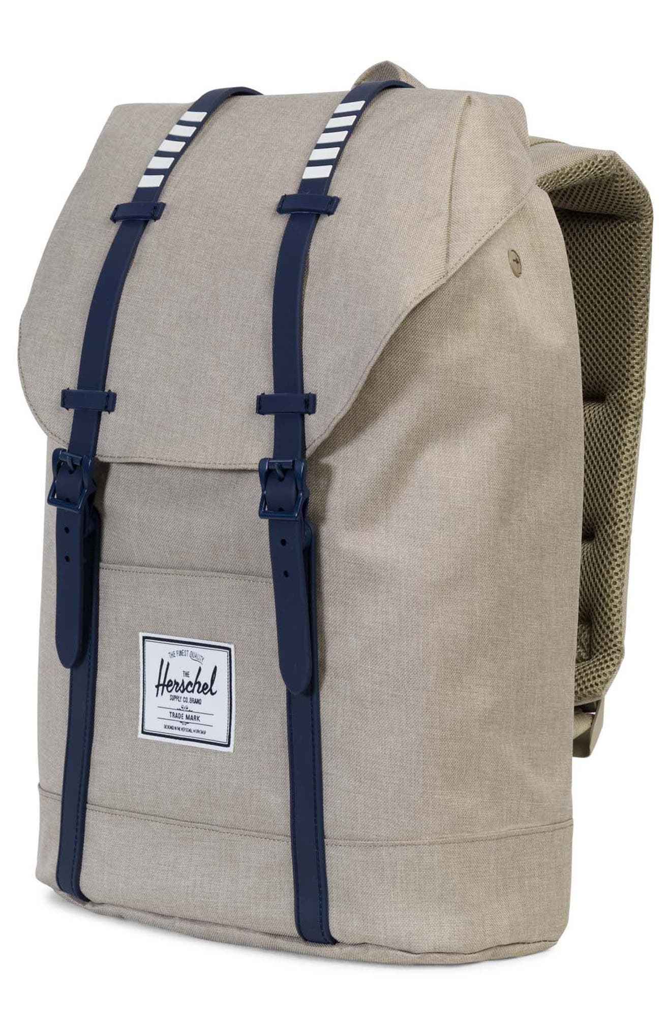 'Retreat' Backpack, Alternate, color, LIGHT KHAKI CROSSHATCH