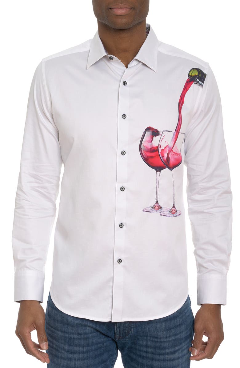 Robert Graham Date Night Button-Up Shirt, Main, color, White