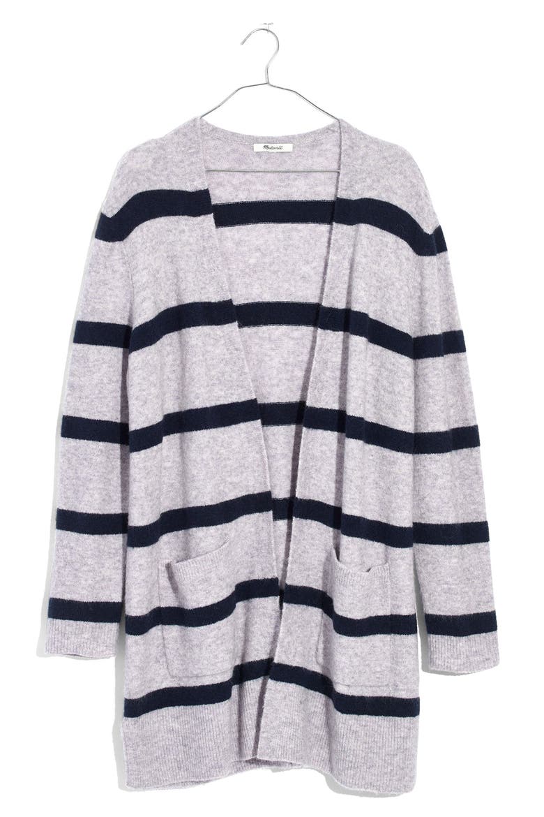 Kent Stripe Cardigan, Alternate, color, HEATHER AMETHYAST