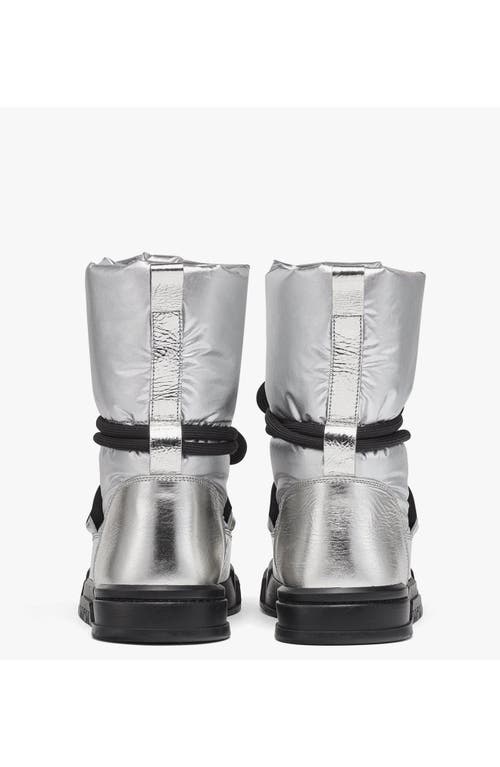 Mcm Skyward Ankle Boots In Metallic Calf Leather In Silver