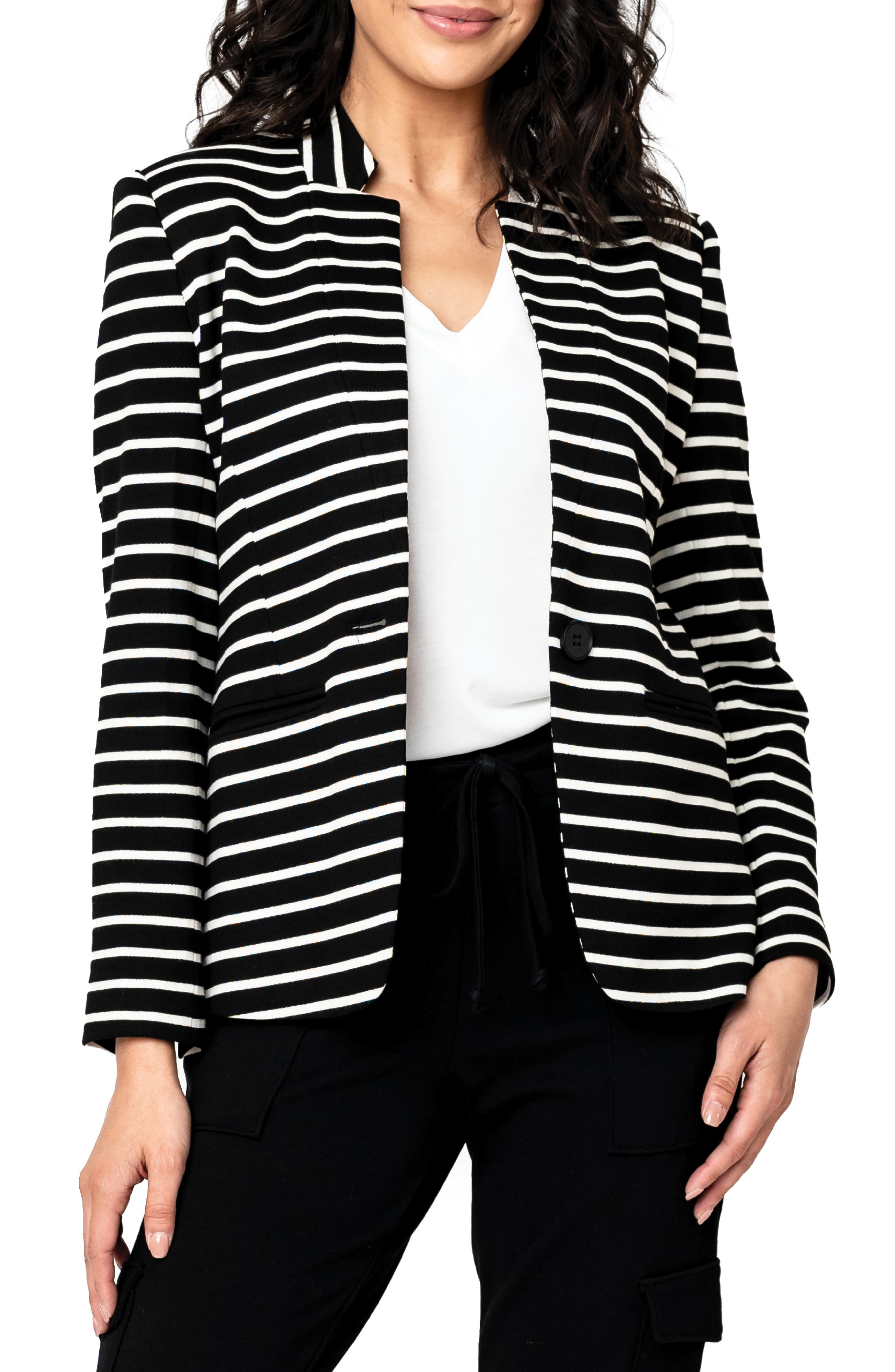 Stripe Knit Blazer