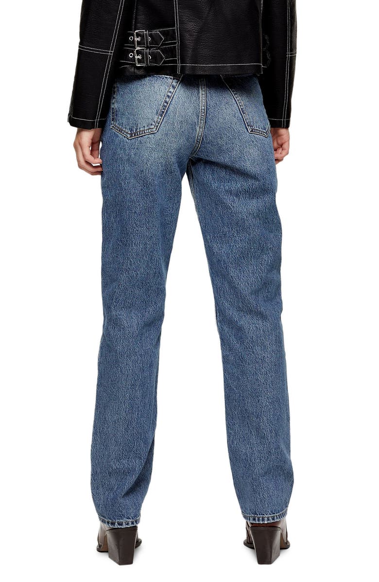 Topshop Straight Leg Dad Jeans, Alternate, color,