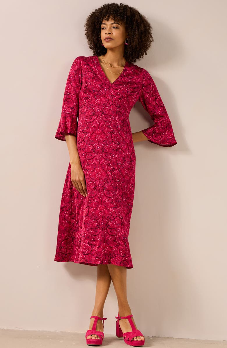 Seasalt Cornwall Starry Night Satin Empire Waist Dress, Alternate, color, 