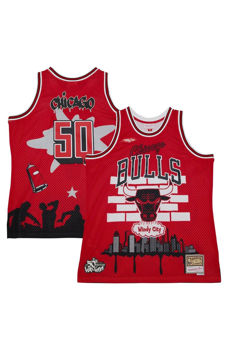 Mitchell & Ness Men's Mitchell & Ness x Tats Cru Red Chicago Bulls Hardwood Classics Fashion Jersey, Main, color, Red