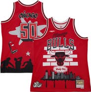 Mitchell & Ness Men's Mitchell & Ness x Tats Cru Red Chicago Bulls Hardwood Classics Fashion Jersey