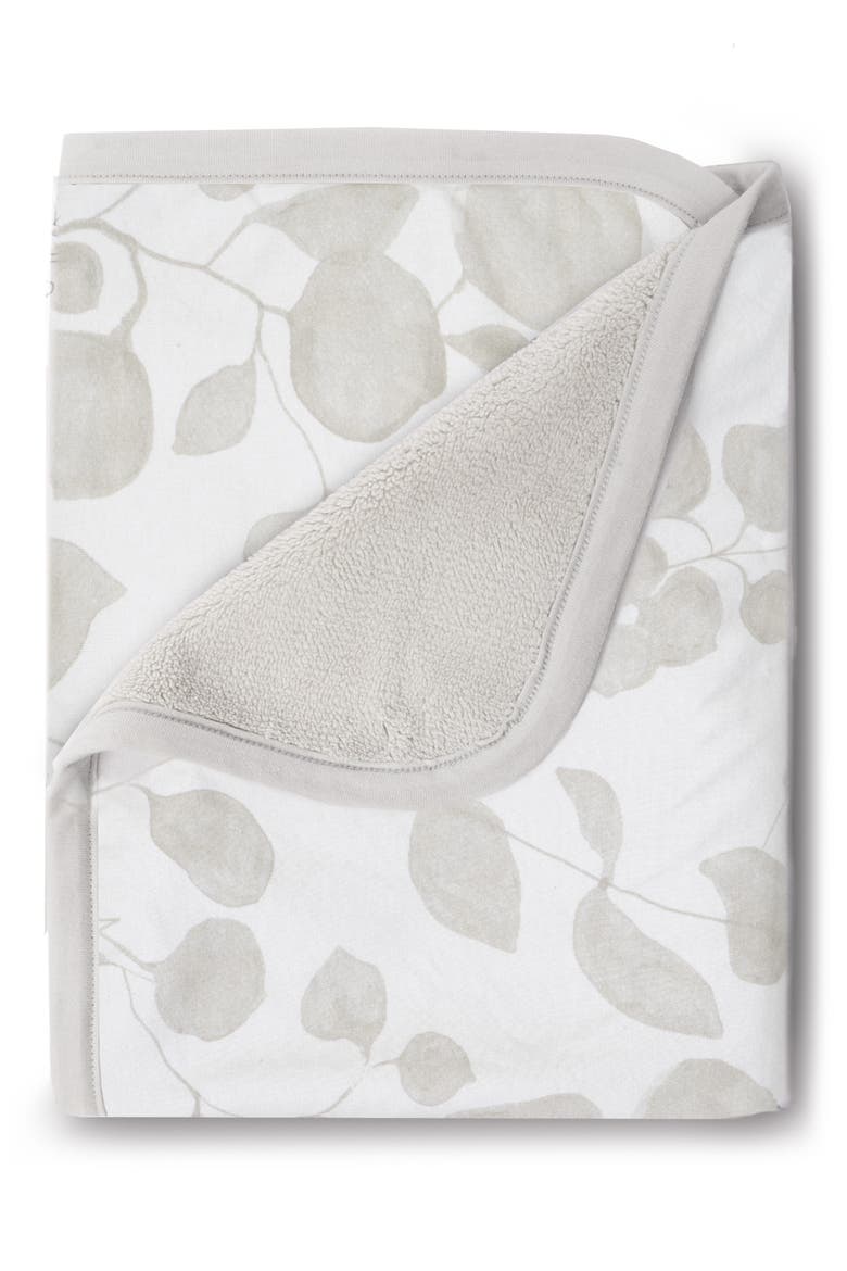 Leaf Cuddle Blanket & Fitted Crib Sheet Set, Alternate, color, TAN