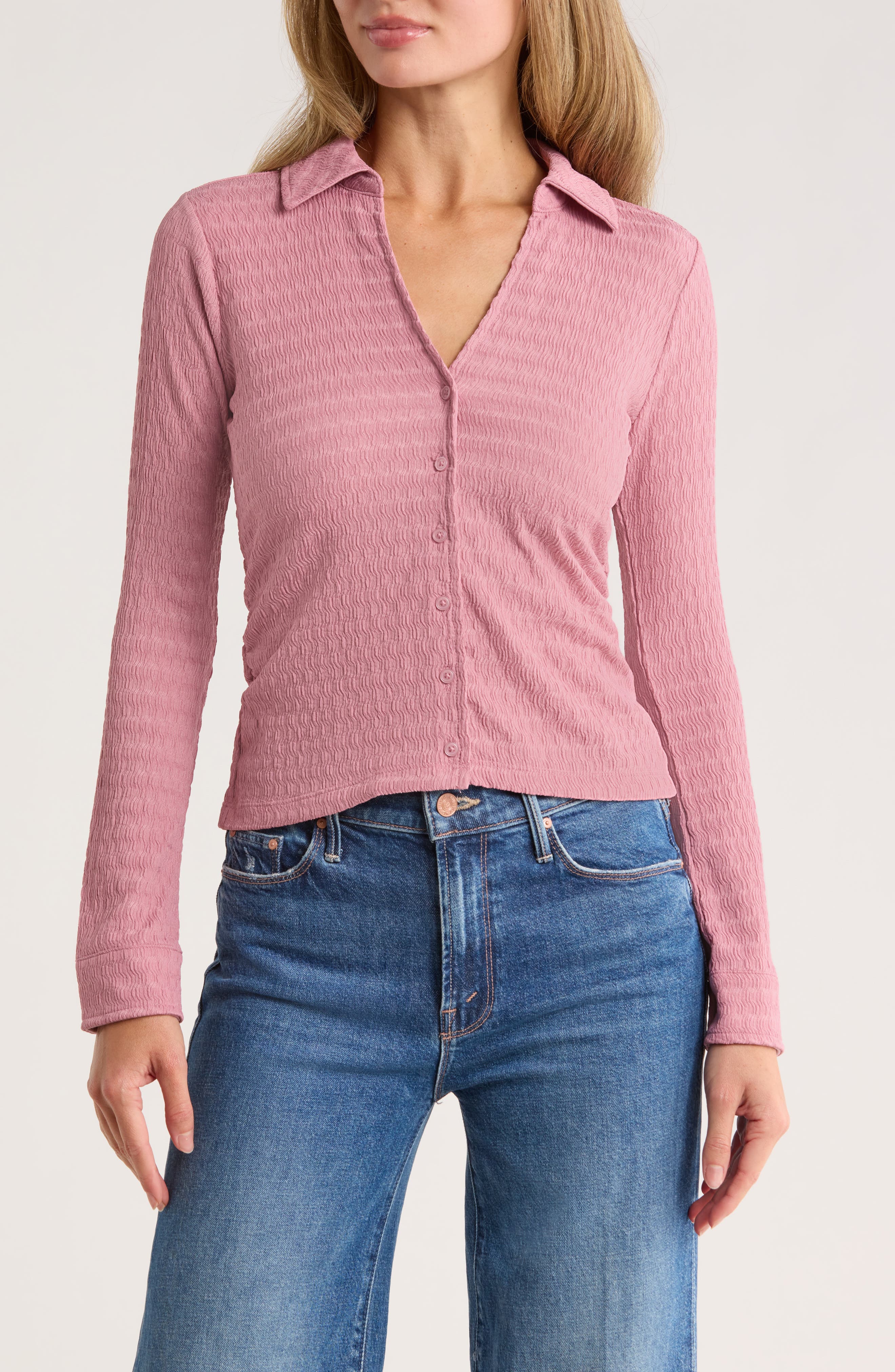 Lace Slim Button Front Sweater - image 5