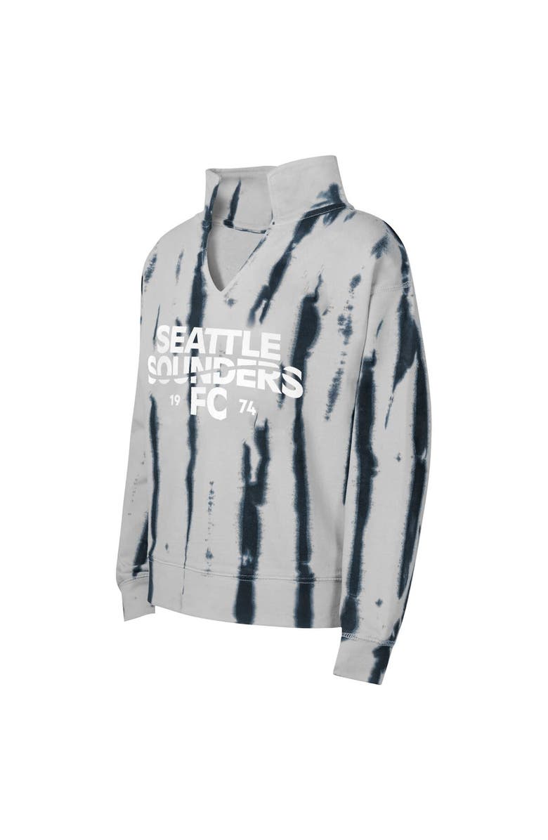 Outerstuff Girls Youth Gray Seattle Sounders FC Big League V-Neck Pullover Sweatshirt, Alternate, color, Gray