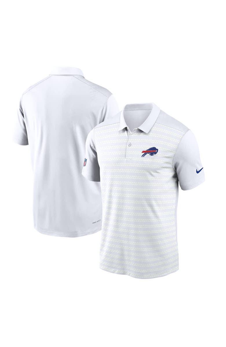 Nike Men's Nike White Buffalo Bills Sideline Victory Dri-FIT Polo, Alternate, color, White