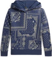 Polo Ralph Lauren Kids' Bandana Patchwork Print French Terry Hoodie