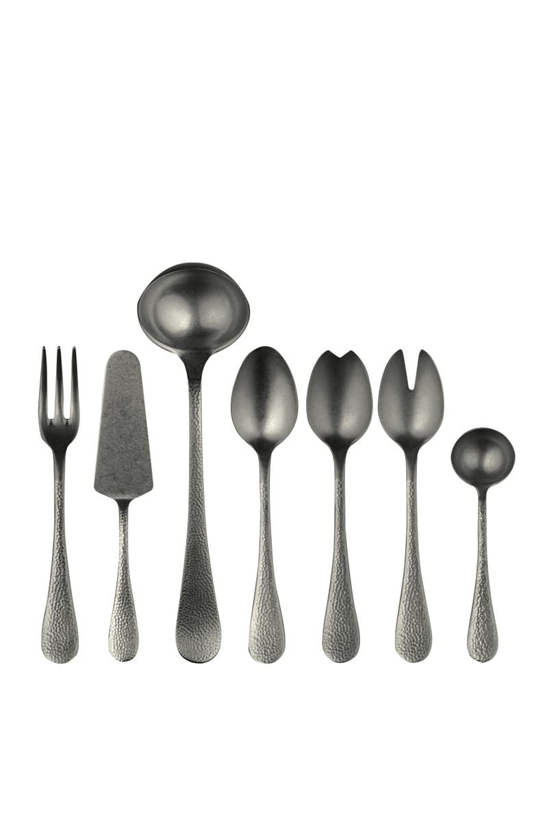 Mepra Epoque Serving Set - 7 Pieces, Main, color, Pewter Black Gold