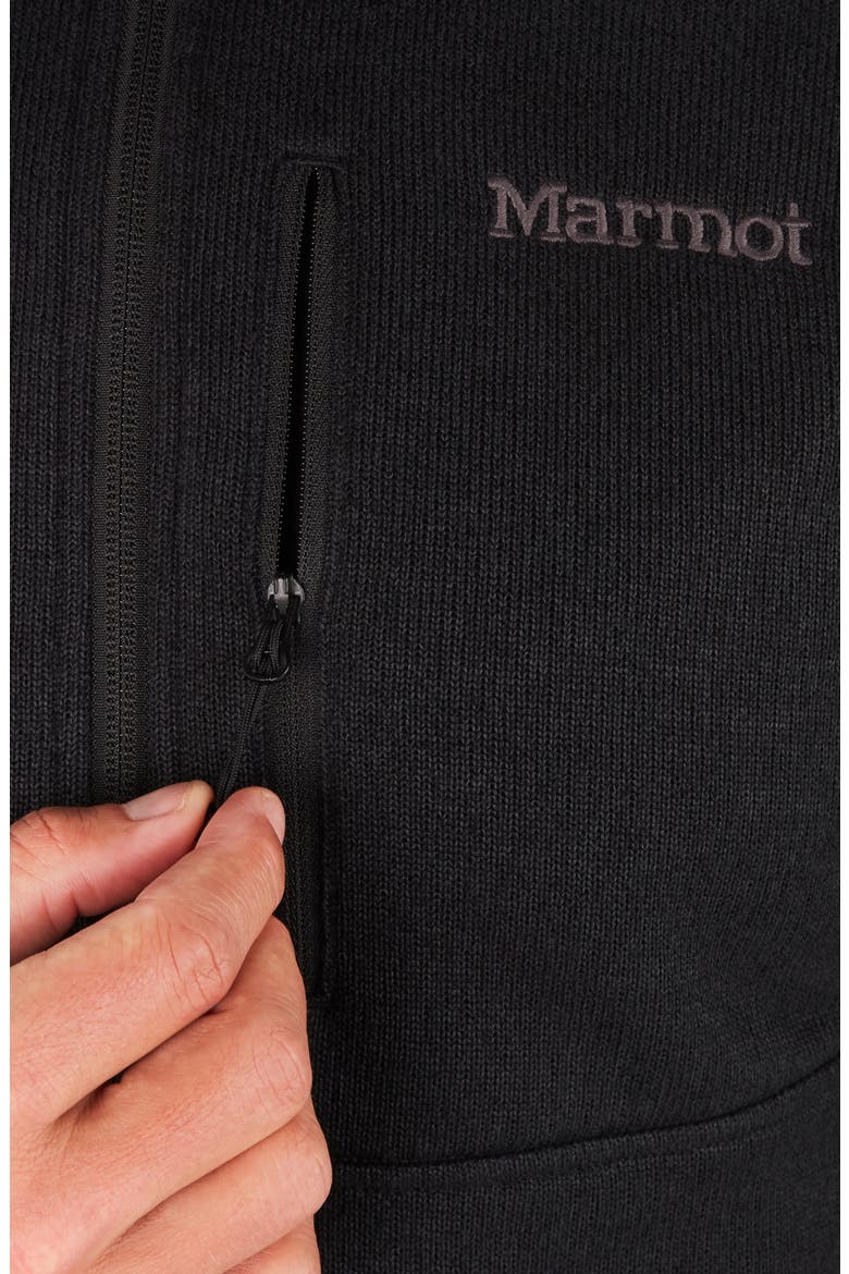 Drop Line Half Zip Fleece Jacket, Alternate, color, BLACK