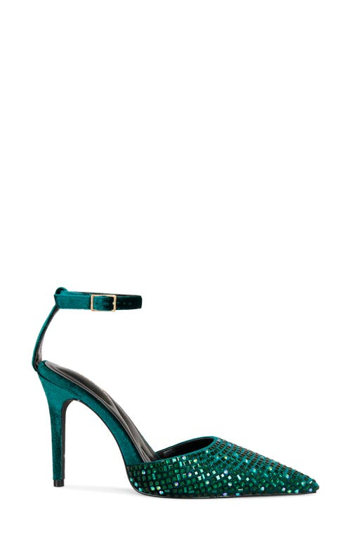 Azalea Wang Waraia Ankle Strap Pointed Toe Pump In Green