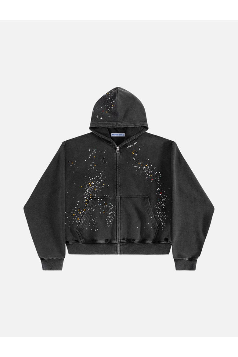 Rhinestone Zip Up V302 Hoodie | Nordstrom