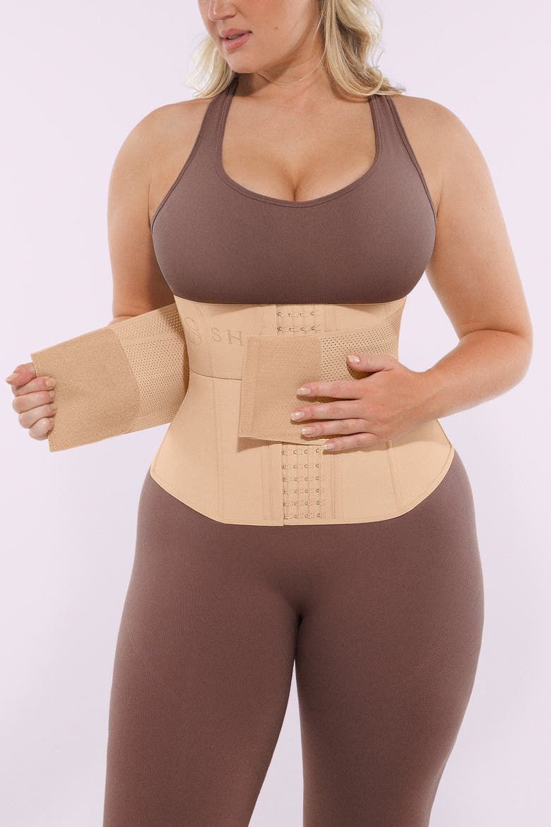 NeoSweat AirSlim Convertible 2-in-1 Latex Waist Trainer, Alternate, color, Beige
