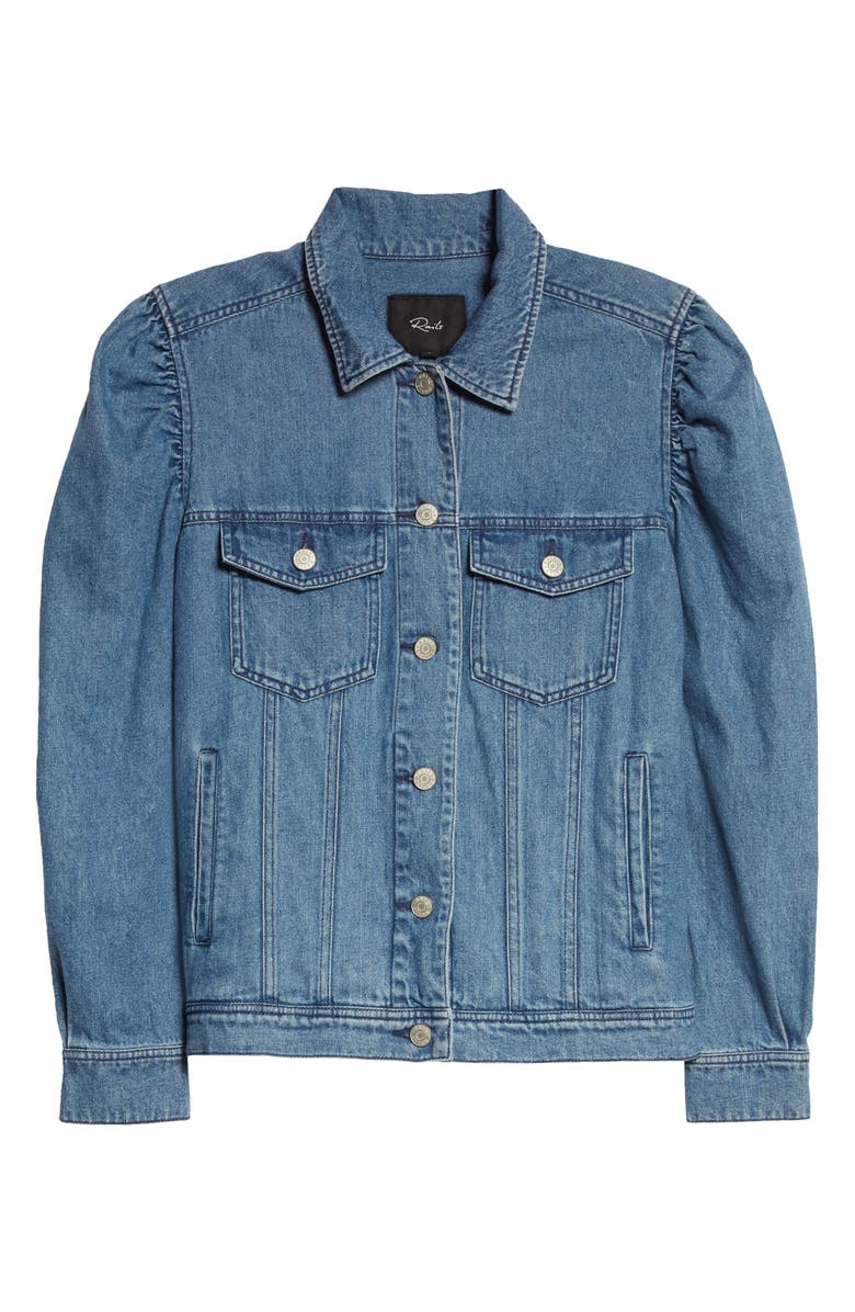 Rails Indie Puff Sleeve Denim Trucker Jacket, Alternate, color,