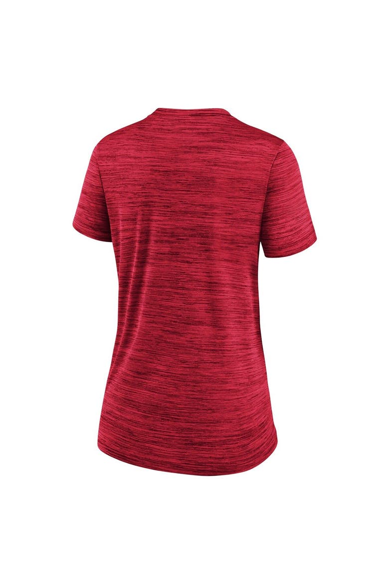 Women's Nike  Red Miami Marlins City Connect Velocity Practice Performance V-Neck T-Shirt, Alternate, color, Red