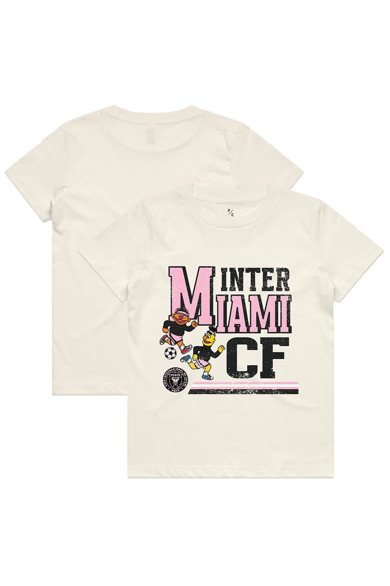 Youth Peace Collective x Sesame Street Cream Inter Miami CF Vintage T-Shirt, Main, color, Cream