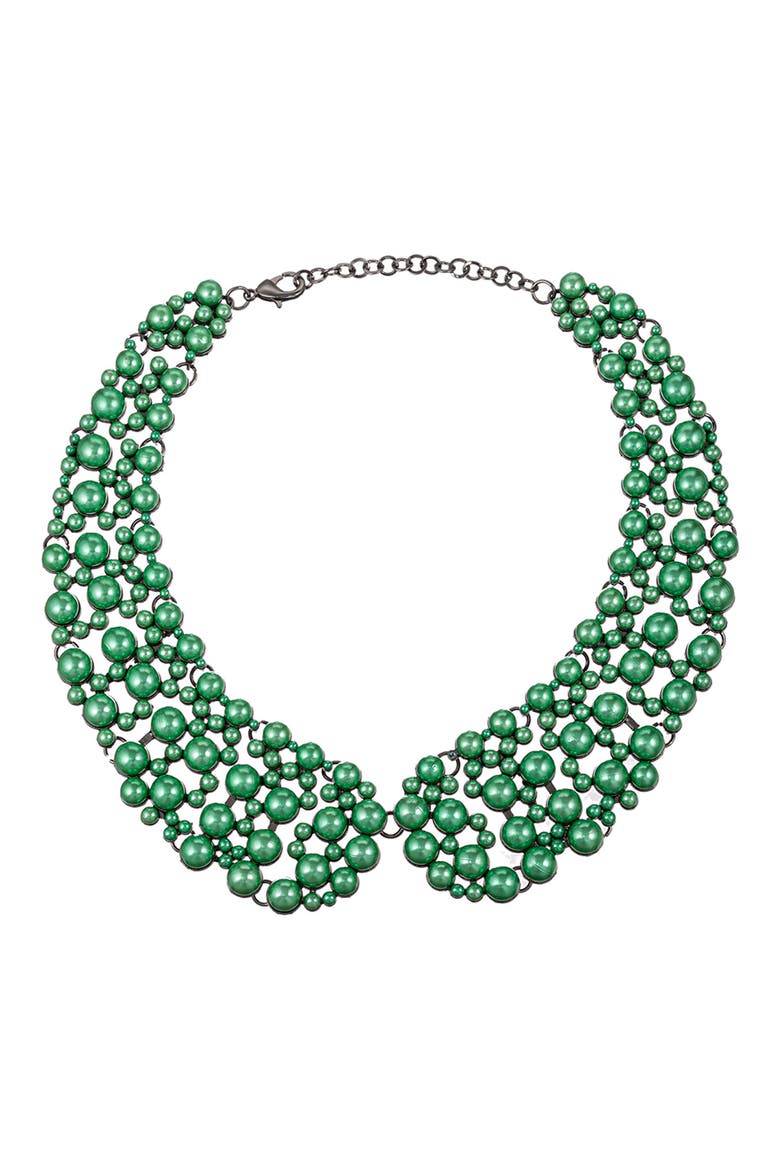 Diana Iridescent Collar Necklace, Main, color, GREEN