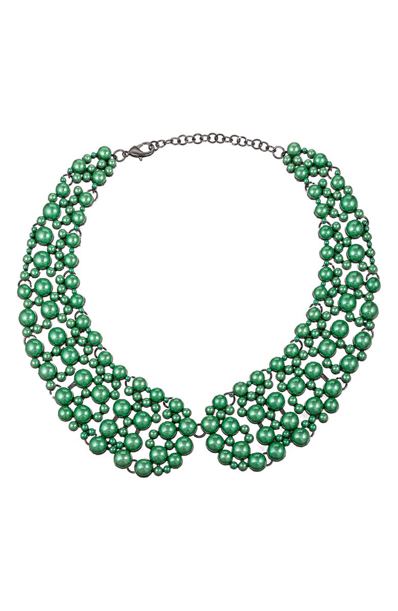 EYE CANDY LOS ANGELES Diana Iridescent Collar Necklace, Main, color, Green