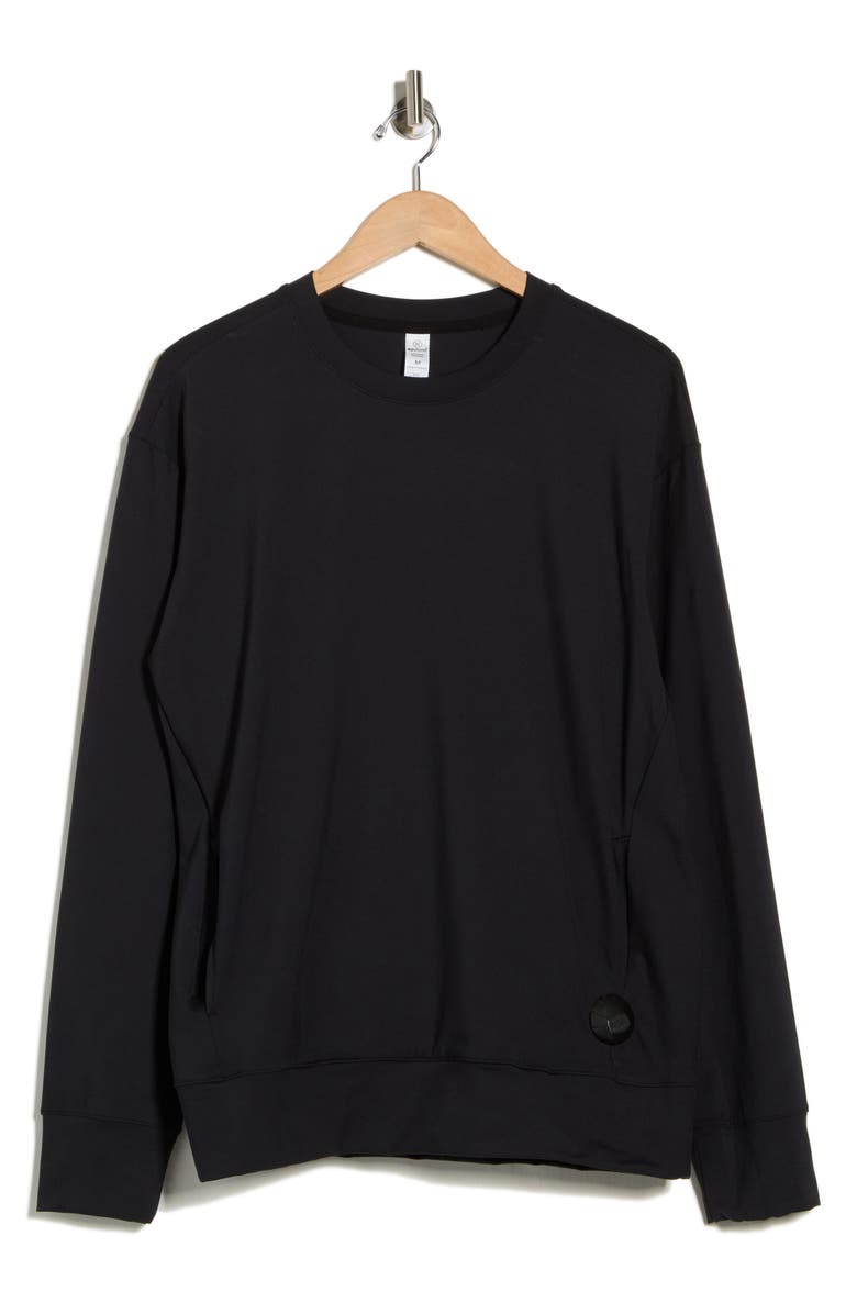 90 DEGREE BY REFLEX Crewneck Sweatshirt, Main, color, Black