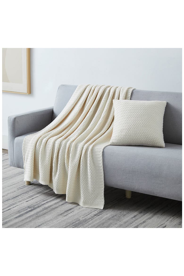 Chunky Blanket & Throw Pillow Cover Set, Alternate, color, TAUPE