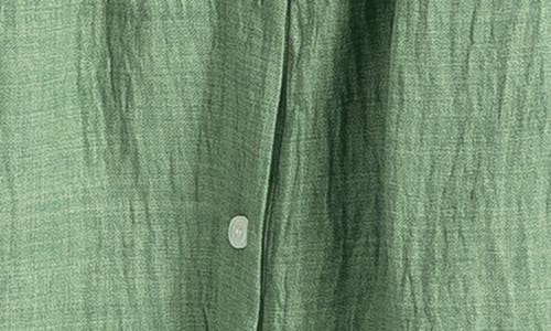 Max Studio Short Sleeve Tiered Maxi Shirtdress In Green