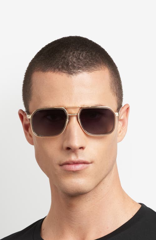 Hugo Boss Boss 55mm Rectangular Sunglasses In Gray