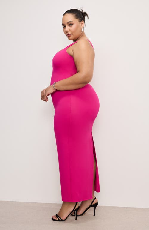 Shop Good American Modern Scuba Knit Tank Dress In Fuschia