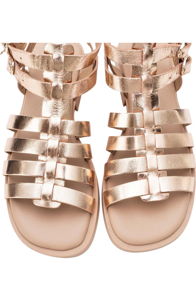 Forever & Always Shoes Frade Leather Sandal, Alternate, color, Rose Gold Leather