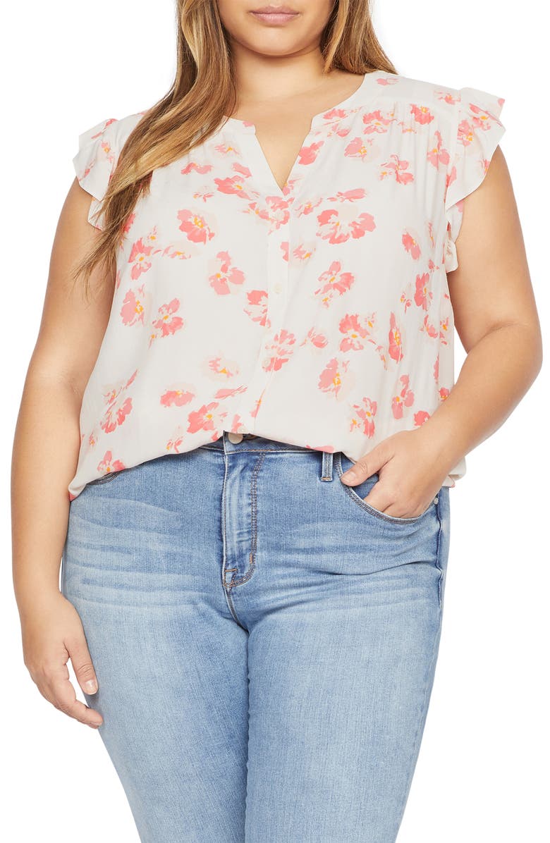 Sanctuary Firefly Floral Blouse, Main, color, 