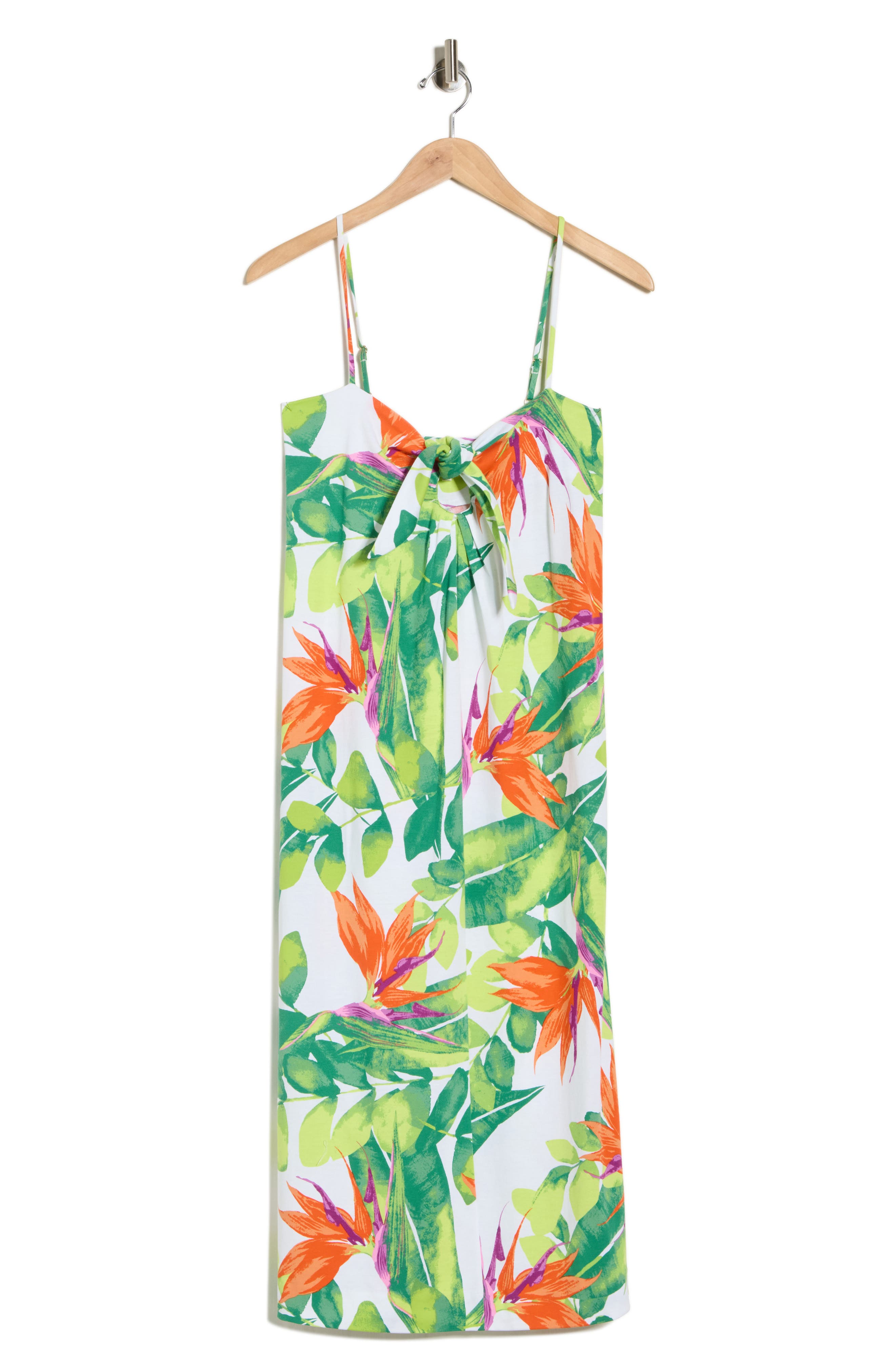 DVF Roma Tropical Print Cotton & Silk Sundress