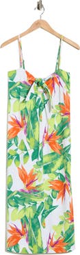 DVF Roma Tropical Print Cotton & Silk Sundress