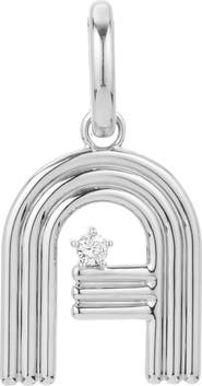 Adina Reyter Groovy Initial Diamond Pendant Charm