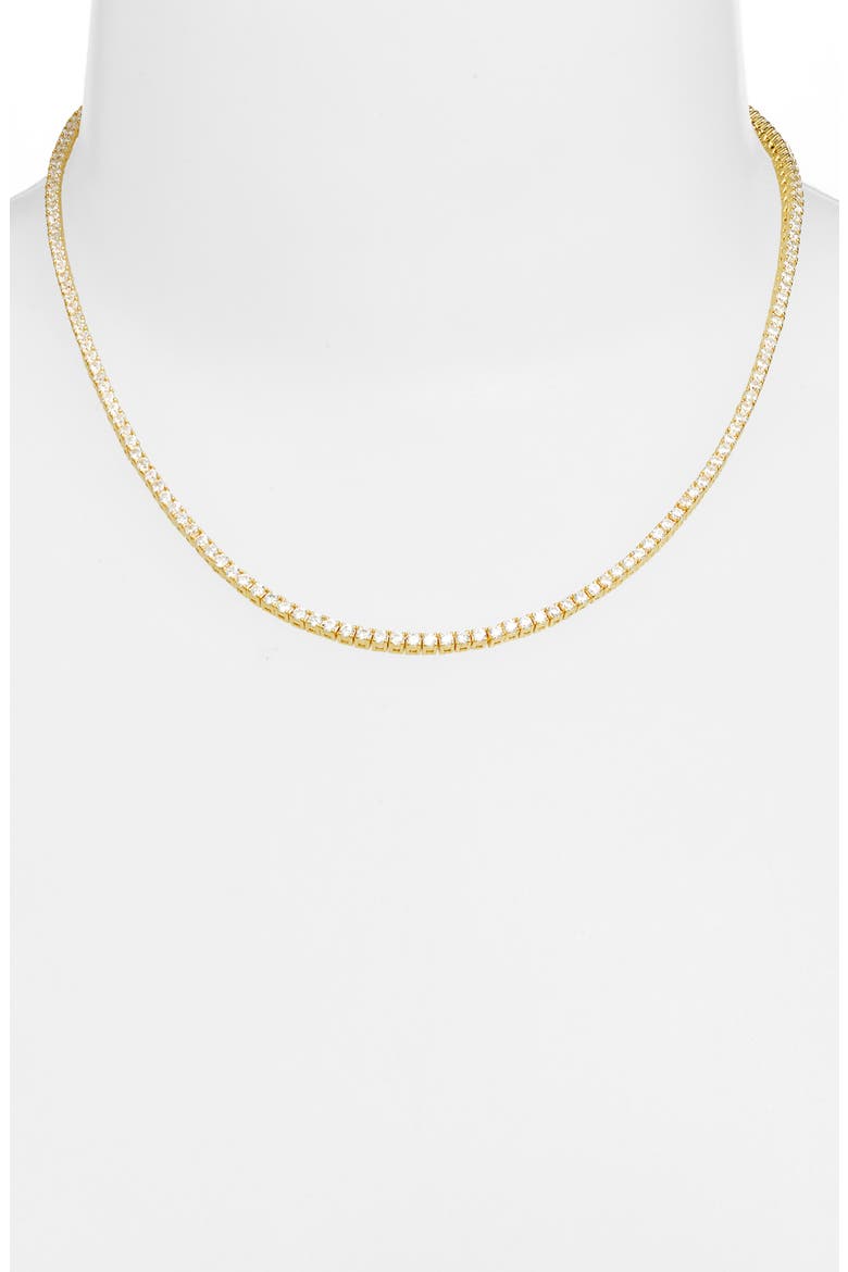 Classic Tennis Necklace, Alternate, color, GOLD/ WHITE