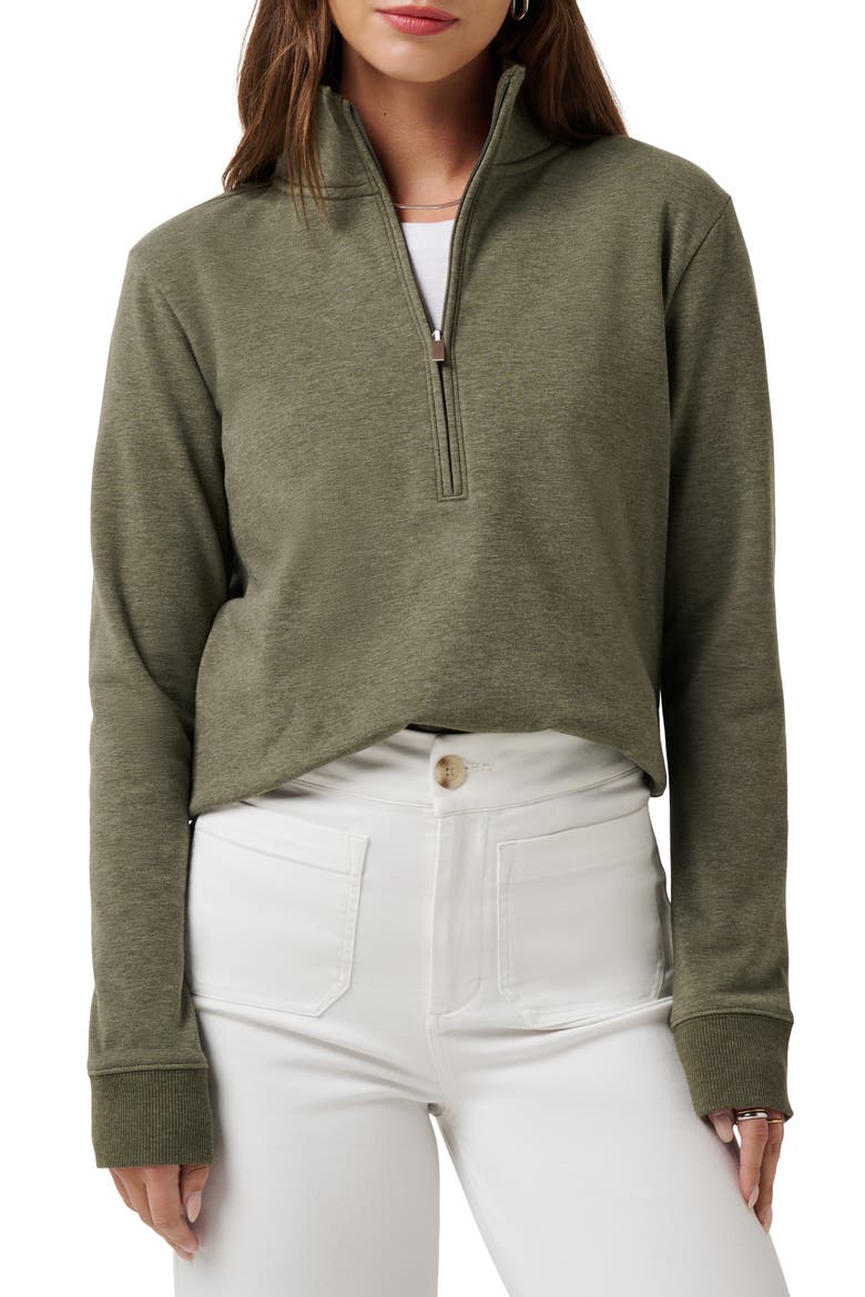 Cloud Half Zip Pullover, Main, color, HEATHER GRAPE LEAF
