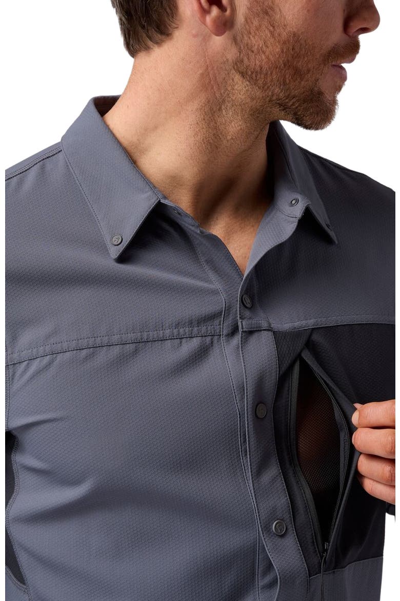 Bga Tahoe Woven Convertible Snap-Up Shirt - Men's, Alternate, color, Turbulence/Black