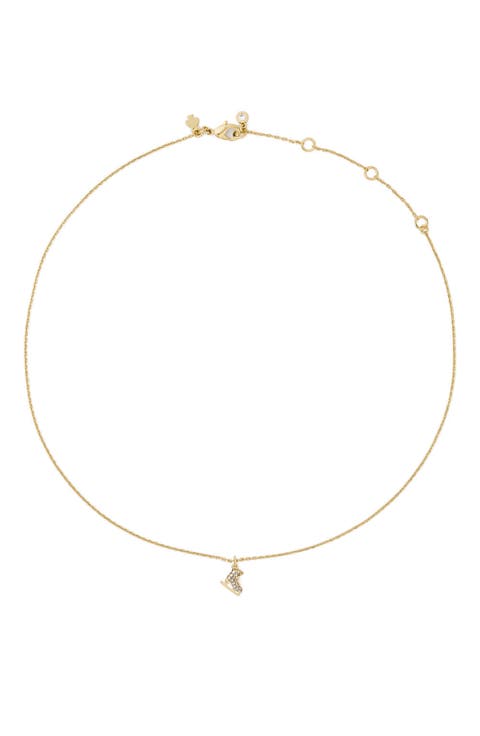 You're a Gem Pavé Skate Pendant Necklace