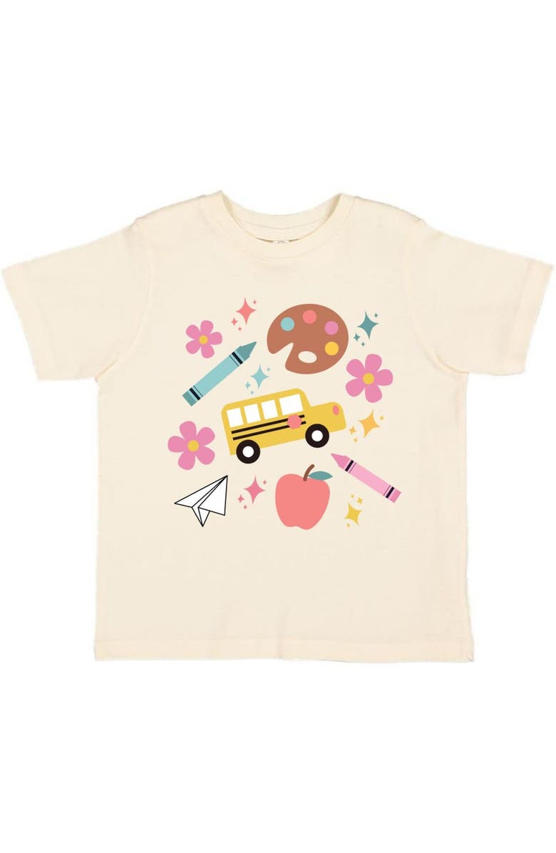 Sweet Wink Back To School Doodle Short Sleeve T-Shirt, Main, color, 
