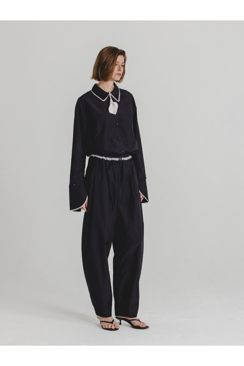 Silk Cotton Shirt, Alternate, color, Black