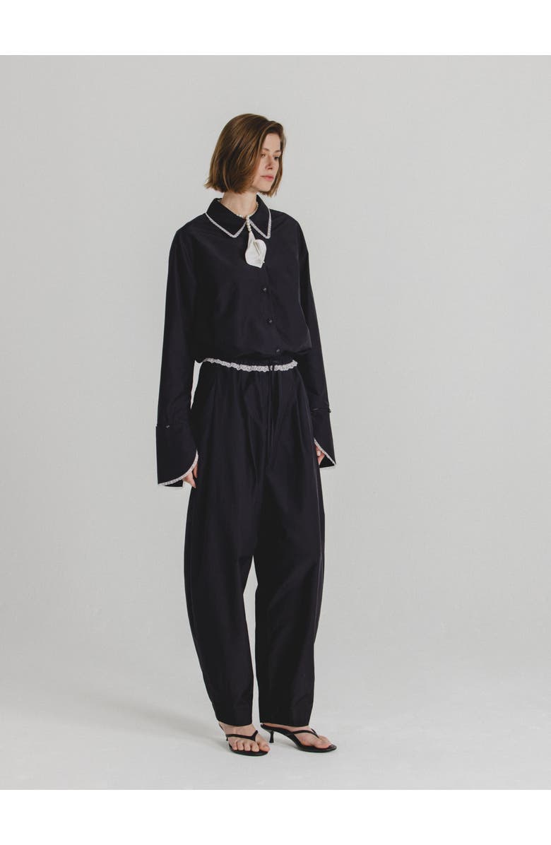 Alas Silk Cotton Pants, Alternate, color, Black