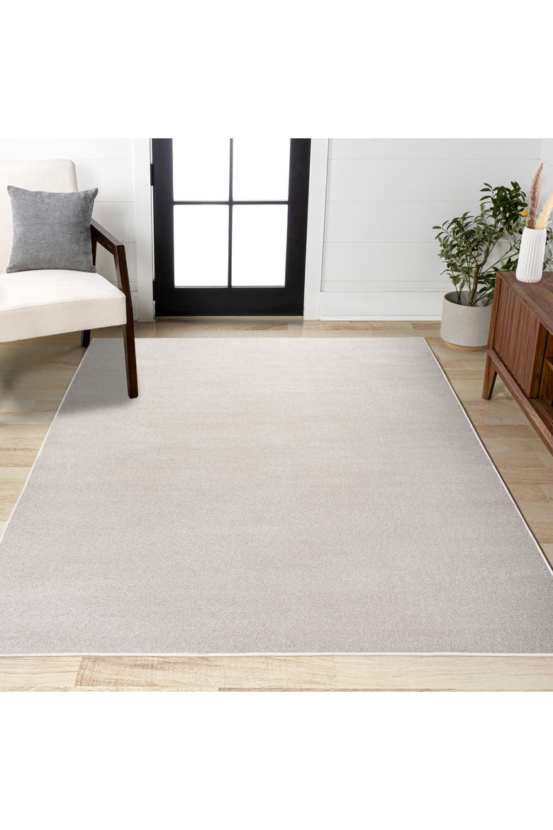Haze Solid Low-Pile Area Rug, Alternate, color, Cream