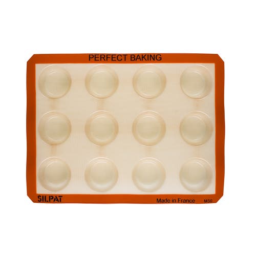 Silpat Perfect Non-stick 12 Cavity Muffin Mold In Orange