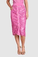 Coast Lace Embroidered Pencil Skirt