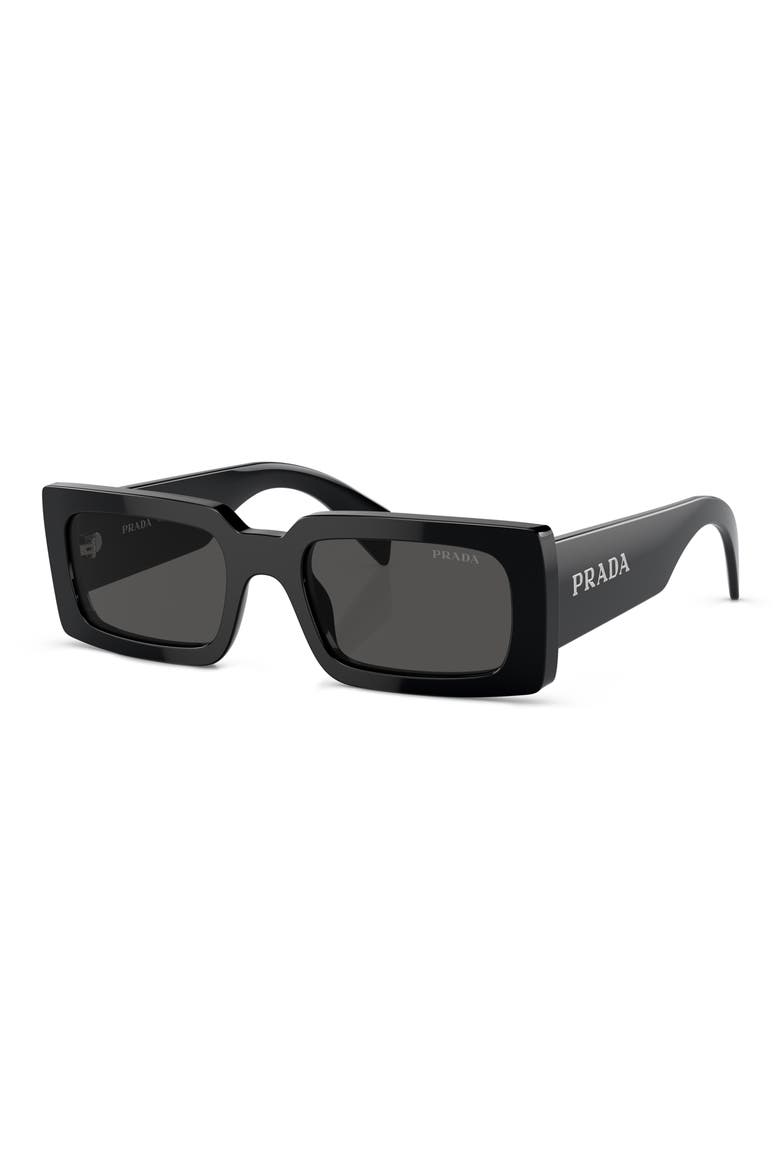54mm Pillow Sunglasses, Alternate, color, BLACK