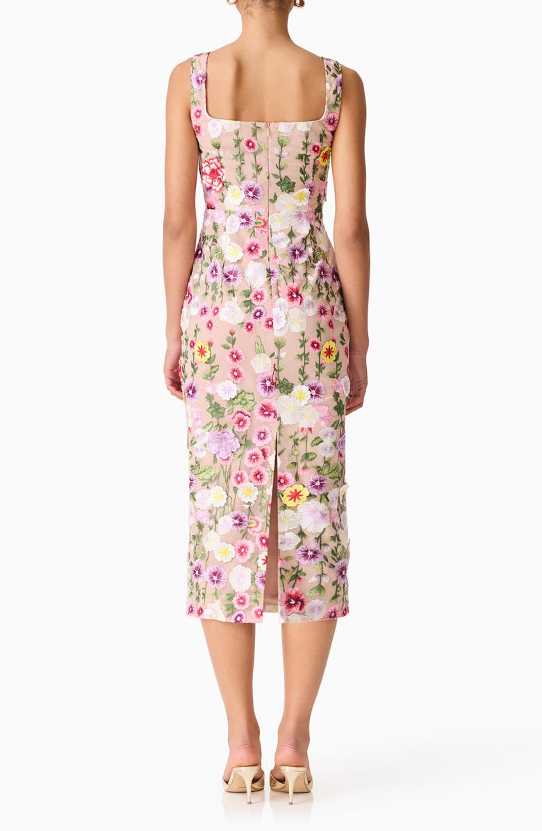 Elliatt Neve Floral Midi Cocktail Dress, Alternate, color, Nude Multi Floral