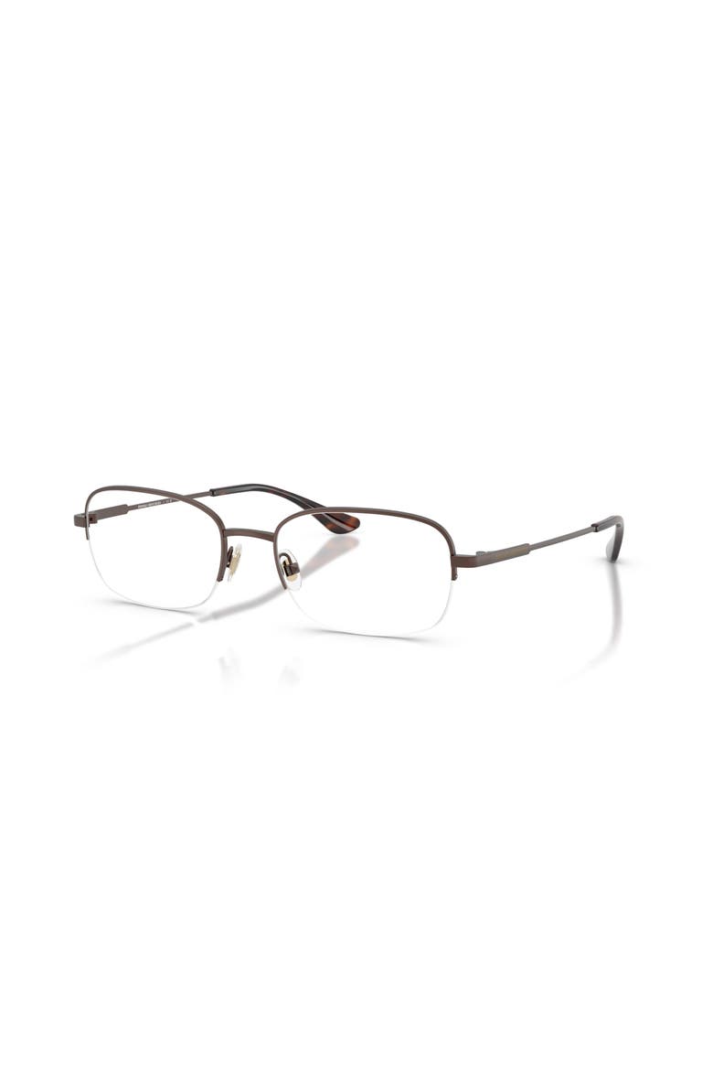 54mm Rectangle optical glasses, Main, color, Brown